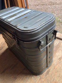 Aluminum. Military style cooler