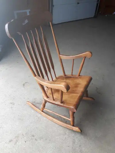 Vintage Rocking Chair Made in Yugoslavia. Very sturdy great condition. Light scratches as shown can...