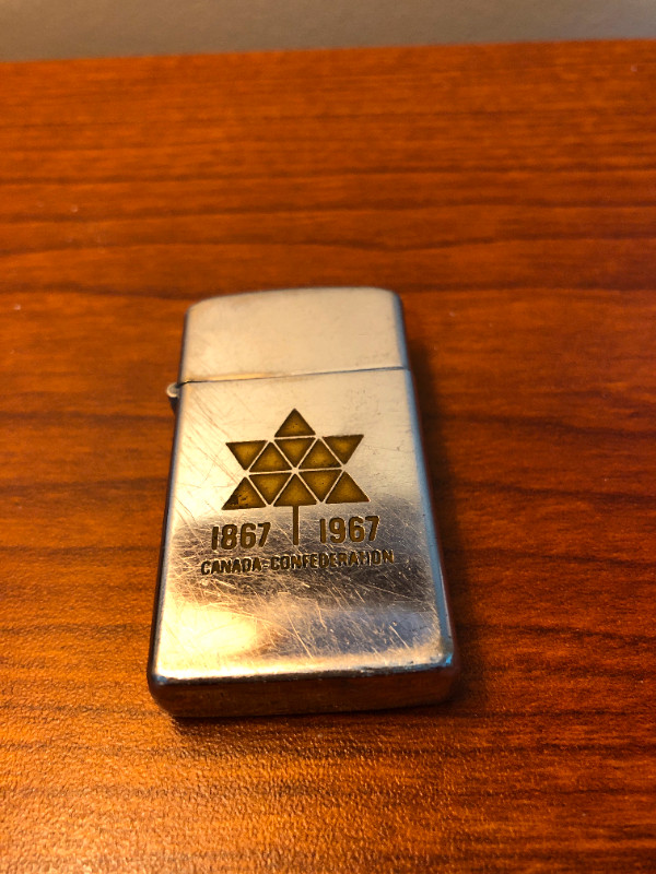 Vintage Slim Zippo Canada Federation 1867-1967 in Arts & Collectibles in Vancouver