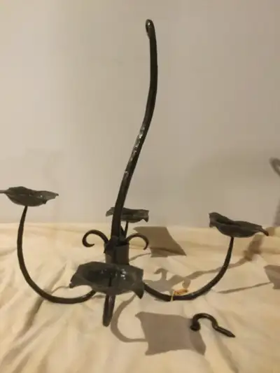 Wrought Iron Candle Chandelier - locally hand-forged, View more