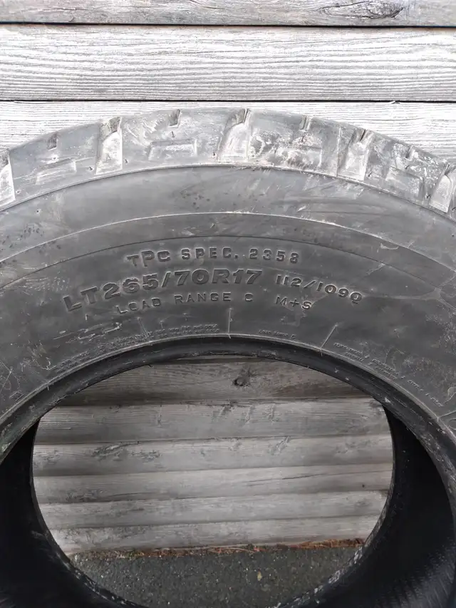 LIGHT TRUCK TIRES LOW MILEAGE 265/70 R17 M+S in Tires & Rims in St. John's - Image 3