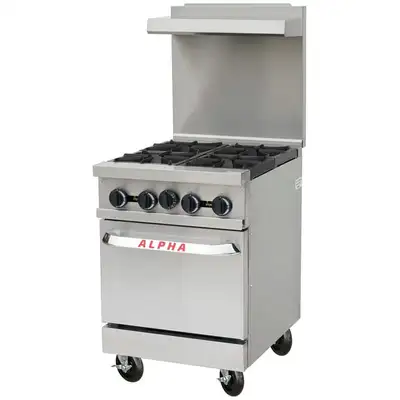 Commercial 4 Burner Stove Top Range- Natural Gas/Propane, View more