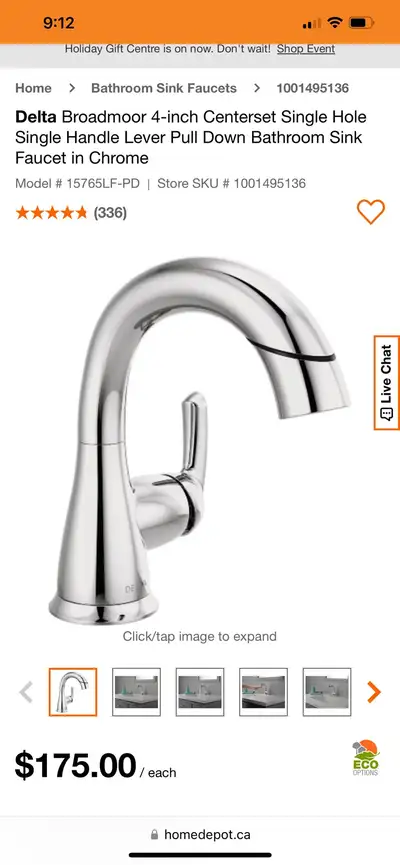 Delta pull down bathroom faucet(s) NEW SEALED - WARRANTY, View more