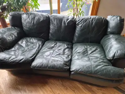 2 older dark green couches $200.00, View more