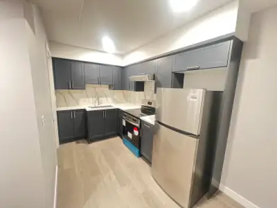 Newly built 2 bedroom legal basement One room is rentd to girl Shared kitchen, washroom and laundary...