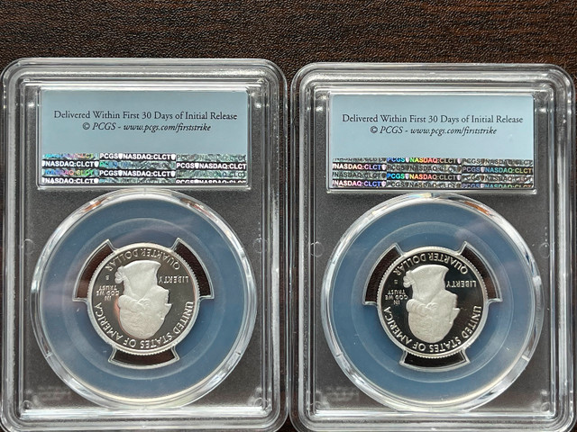 2019-S Silver Quarter Coin San Antonio Missions-NP PCGS PR69DCAM in Arts & Collectibles in Calgary - Image 2