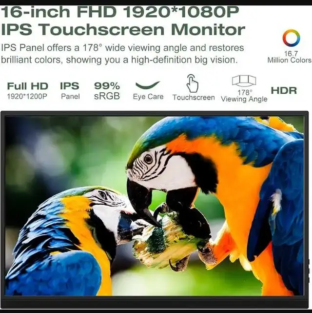 Touchscreen Portable Monitor 16 Inch in Monitors in Cambridge - Image 5