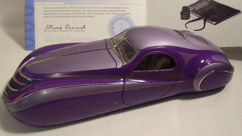 Used, 1939 Franklin Mint Duesenberg Coupe Simone 1/24 diecast for sale  