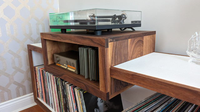Custom Mid Century Modern Solid Wood Vinyl Record Cabinet | TV Tables &  Entertainment Units | Ottawa | Kijiji