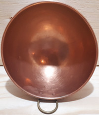 Vintage 7¼" 255g Copper Mixing Bowl; Round Base; #1; Louisbourg