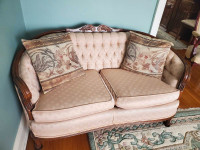 French provincial couch and loveseat