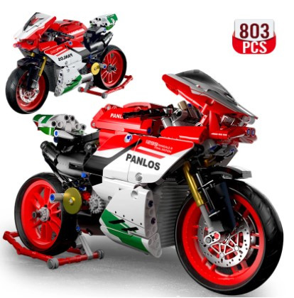 Technic Red Racing Motorcycle - 100% compatible with Lego dans Jouets et jeux  à Longueuil/Rive Sud - Image 4