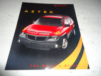 2001 Pontiac Aztek Dealer Sales Brochure.  Can Mail in Canada