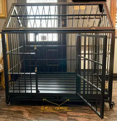 CAGE ROBUSTE POUR CHIEN 48” / HEAVY DUTY DOG CAGE/CRATE 48”, View more
