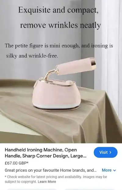 Mini Handheld Ironing Machine, DelicateSteam,Wrinkle Removal ..., View more