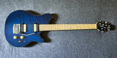 Sterling by MusicMan Axis electric guitar in Neptune Blue, View more