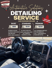 Auto Detailing Services in Oromocto & Surrounding Areas!