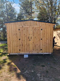 We have a 12x16 rough lumber shed started if someone wants it
