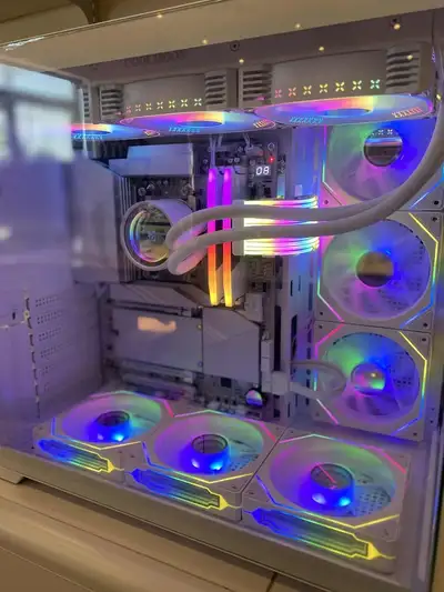  New Custom White Gaming PC (Ryzen 9800X3D) – No GPU Included, View more