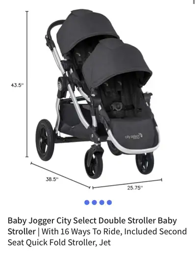 Used* City Select Double Stroller (with standing board), View more