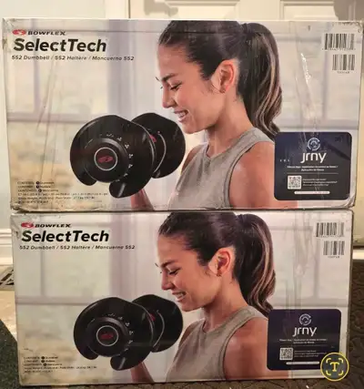 Brand new Adjustable Bowflex Dumbbells Adjustable from 5 lbs up to 52.5 lbs each (Increments of 5lbs...