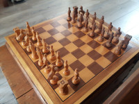 Classic Chess Set Handmade Pieces and Natural Solid Wooden Chess