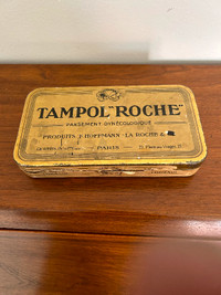 Ancienne boite Tampol Roche, pansement gynécologique.