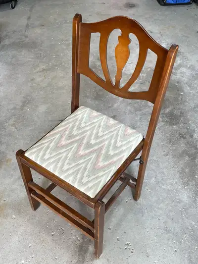 Set of 4 Vintage Hourd & Co. Solid Hardwood Folding Chairs , View more