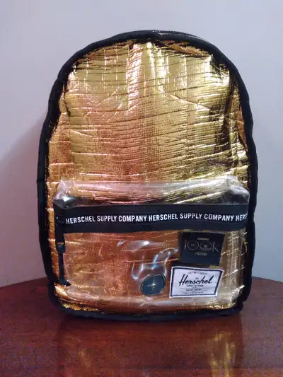 HERSCHEL SUPPLY GOLD FOIL LIMITED EDITION ZUMIEZ BACK PACK, View more