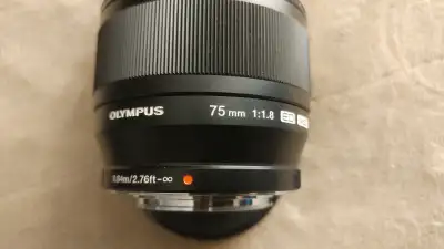 Olympus 75 mm lens 1:1.8 ED MSC c/wPanasonic Lumix GH3, View more