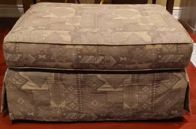 Patterned Fabric Ottoman, View more