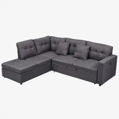 New Sleeper Sectional Sofa In Fabric Upholstery Amazing Sale, View more