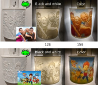 Lithophane nightlight  customized for special gifts