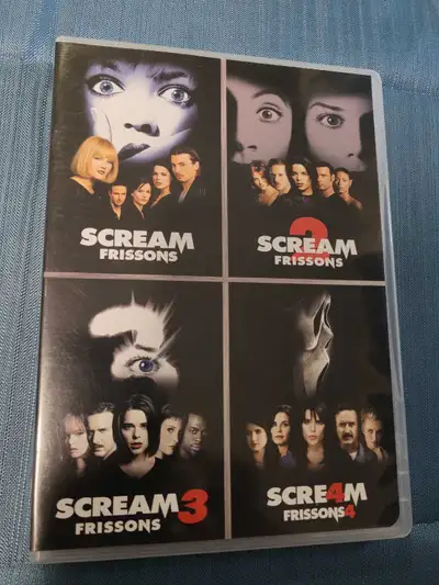 The original core four Scream movies in mint condition. [Scream 2 and 3 are on a dual sided disc and...