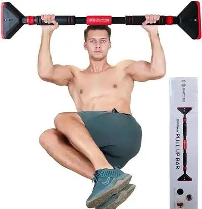 SEALED - 28IN - Adipro Doorway Pull Up Bar for Home and at Gym W, View more
