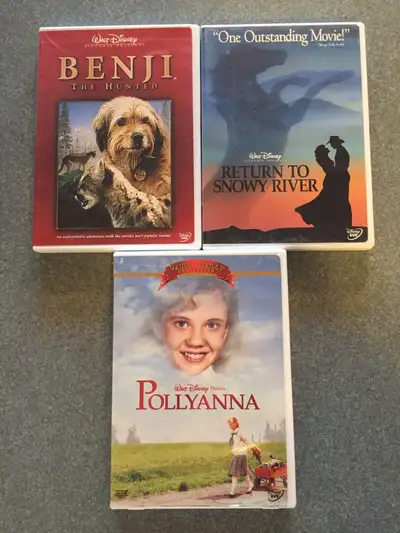 Disney DVDs EUC Pollyanna Benji The Hunted Return to Snowy River, View more