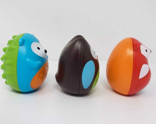 Skip Hop Explore & More Egg Shaker Trio Set,Fox,Owl,Hedgehog Toy in Toys in Truro - Image 2