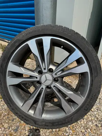 Mercedes Rims and Winter Tires for Sale - 4 tires in total - Pirelli Tires - 225/45, R18, 95 HMS, So...
