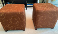 Ottoman cubes - copper and gold 
