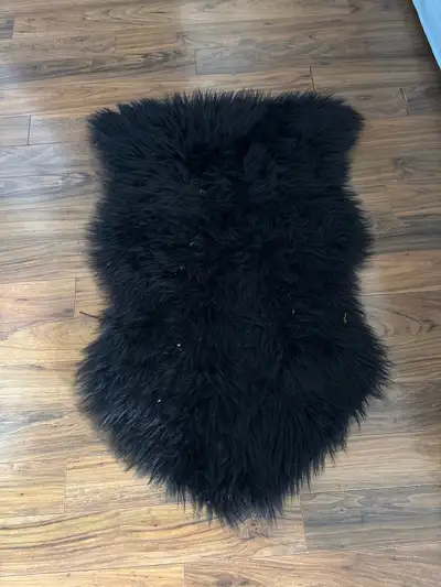 black faux fur carpet, View more
