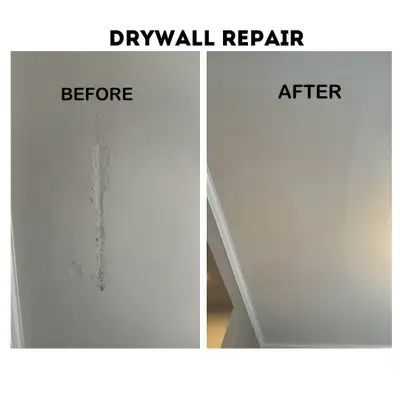 Damaged drywall in ceiling or walls? Holes, cracks, water damage or old openings? I professionally r...