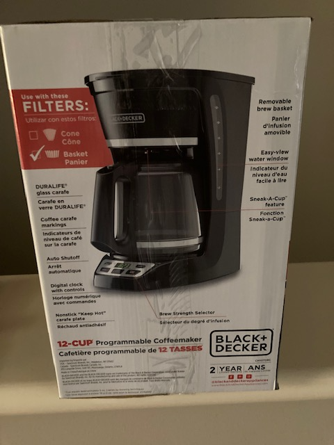 Black & Decker Coffee Maker - Like New437431702221629441