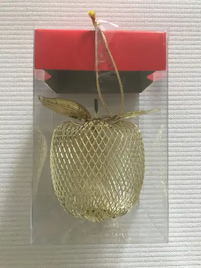 Christmas Tree Ornaments - Two Golden Apples, View more