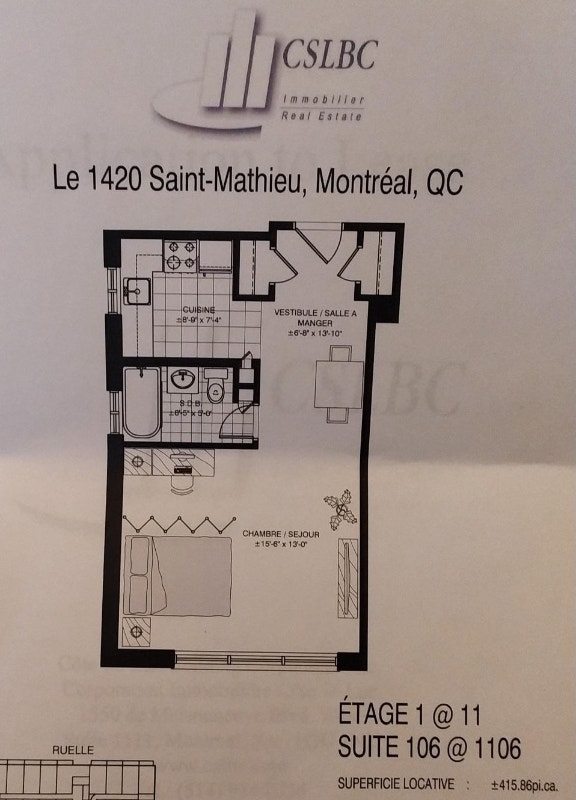 1 1/2 apartment 2 min from GuyConcordia (Lease Transfer) Locations longue durée Ville de