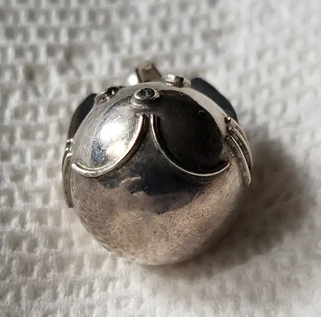 Sterling Silver Hollow Round Cute Cat Pendant Charm63654761881473122