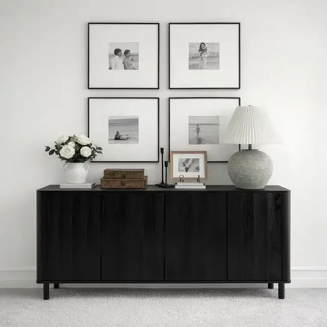 Black Wood Sideboard，Entrance cabinet in TV Tables & Entertainment Units in Markham / York Region - Image 8