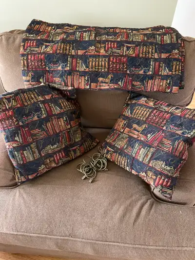 Cushions and matching valance, View more