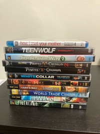 Stack of 10 DVDs + 1 Blu-ray for $10