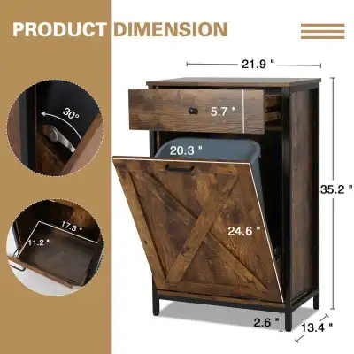 10 Gallon Tilt Out Cabinet Trash Can, View more