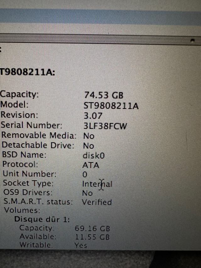 Apple Powerbook G4 15 pouces 1,67 GHz 2005 dans Portables  à Rimouski / Bas-St-Laurent - Image 3